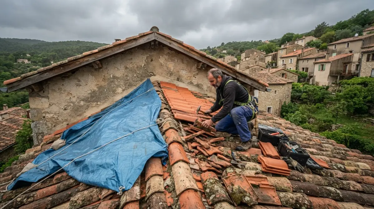 Réparation de toiture et bâchage d'urgence à Mirepoix